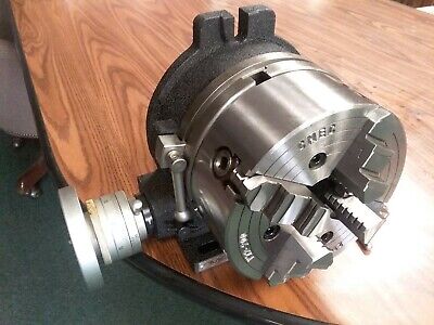 8  HORIZONTAL & VERTICAL ROTARY TABLE W. 8 -4 Jaw Independent Chuck 4 T-nuts • 498$