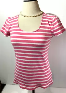 Top donna Lauren Ralph Lauren taglia M a righe colore bianco/rosa logo - Foto 1 di 10