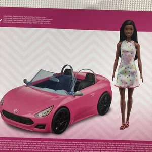BARBIE DOLL CONVERTIBLE HOT PINK CAR HBY30 African American - Picture 1 of 5