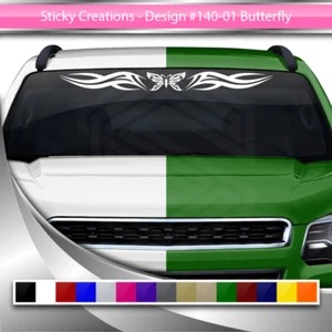 140-01 BUTTERFLY Windshield Decal Window Sticker Vinyl Graphic Banner Accent Car - Picture 1 of 7