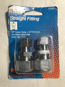Waxman 1/2” Copper Compression X 3/8” Od - Picture 1 of 4