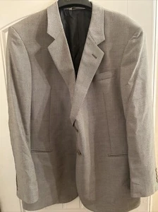 MENS Armani Collezioni BLAZER SIZE 46 R WOOL MADE IN JORDAN GRAY RARE Pattern - Picture 1 of 16