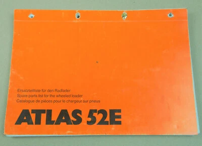 Atlas 52E Radlader Ersatzteilliste Parts List Pieces Rechange 4/1993 - Bild 1 von 2
