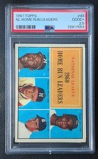 1961 NL Home Run Leaders #43 PSA 2.5 Hank Aaron Ernie Banks Mathews Boyer Topps