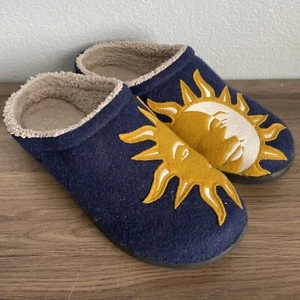 Sabots pantoufles femme LL Bean laine bleue soleil midi pause-jour taille 11 M - Photo 1/9