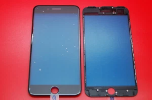1 piece front glass and frame, front frame installed for iPhone 7 Plus Black - Zdjęcie 1 z 1