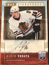 2006-07 Be A Player Signatures Radim Vrbata RV Chicago Blackhawks
