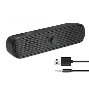 3.5mm Wired Computer Speaker Soundbar Stereo Bass Sound USB For Tablet Laptop - Picture 1 of 10