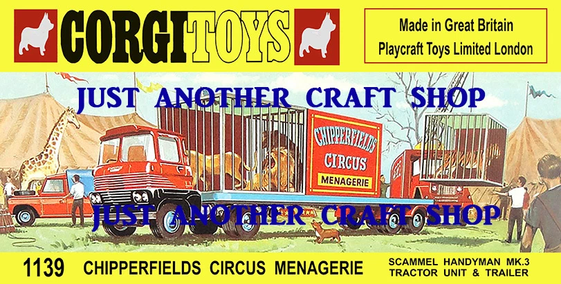 Corgi Jouets 1139 Chipperfields Cirque Ménagerie Transporter Affiche Dépliant - Bild 1 von 1