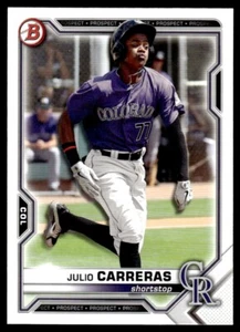 Bowman Draft 2021 Julio Carreras Colorado Rockies #BD-30 - Imagen 1 de 2