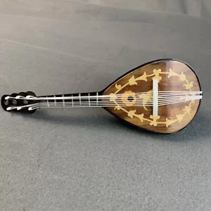 VINTAGE Mandolin Music Box Plays Isle of Capri Handmade In Sorrento Italy 1970's - Picture 1 of 9