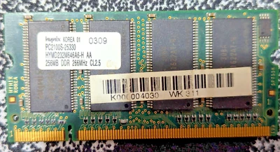 256MB DDR 266MHz CL2.5 SODIMM PC2100S Memory - Image 1 of 3
