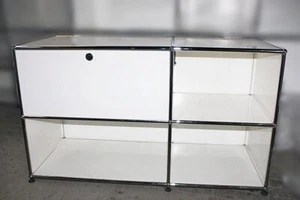 USM Haller Sideboard Regal 4 Fächer Reinweiss 1x Auszug Schublade - Bild 1 von 1