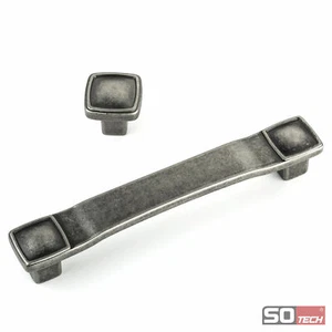SO-TECH® Möbelgriff Möbelknopf EMILIA Altsilberoptik Schrankgriff Schrankknopf - Bild 1 von 3