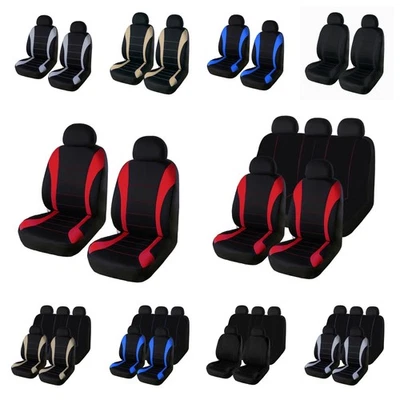 Juego completo de protectores de asiento de coche de ajuste universal para la mayoría de los protectores de asiento de coche SUV camioneta Foto 1 de 4