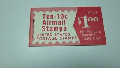 U.S. 1968 Airmail Stamp Booklet Scott # BKC21 ( 10 of Scott # C72c stamps) (10c) - Image 1 of 2