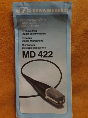 Sennheiser MD 422 U, Dynamisches Studio-Richtmikrofon, echte "Rarität!"  - Bild 1 von 4
