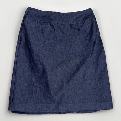 Falda lápiz Merona para mujer talla 4 azul oscuro bolsillo frontal Foto 1 de 4