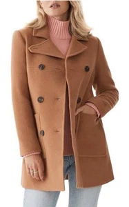Commonry Camel Classic Wool Pea Coat - Size: 10 - Picture 1 of 8