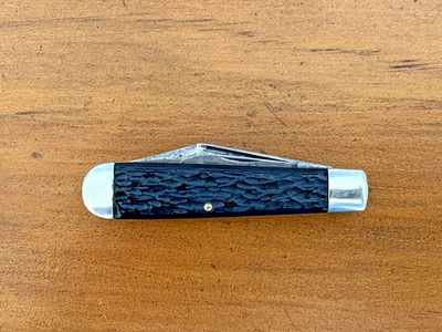 Vintage Pocket Knife Camillus Camco Jack Knife 2-Blade Black Simulated Bone  - Image 1 of 4