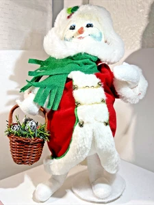 Annalee Plush Ornament 9" Jingle Bell Snow Woman w/Tag - New Hampshire USA 2006 - Picture 1 of 7