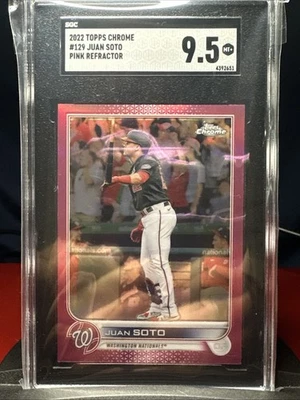 Topps 2022 cromo refractor rosa Juan Soto #129 Nationals SGC 9,5 Foto 1 de 2