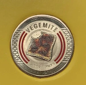 $1 2023 (Ex Year Set) x 1 Coin Centenary Vegemite Coloured $1 UNC - Picture 1 of 3