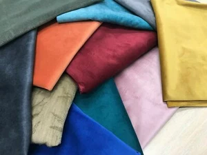 VELVET AND CHENILLE REMNANT fabric craft various colours and textures 1kg mixed - Picture 1 of 2