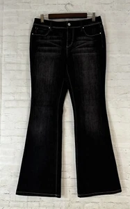 WHBM Damen 6 S Flare Leg Jeans Dark Wash Mid Rise Classic Capsule Preppy Stretch - Bild 1 von 8