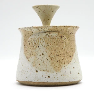 Vintage Studio Art Pottery Honey Pot signed Windfall Brown No Dipper - Picture 1 of 14