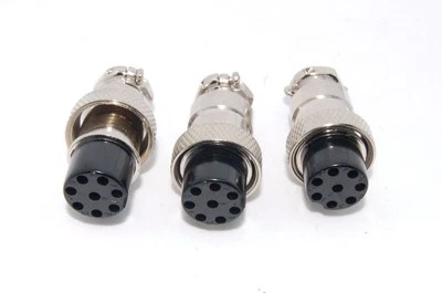 ALTAI 3 x 8 Pin HAM or CB Radio Microphone Plugs Pack of 3 Mic plug