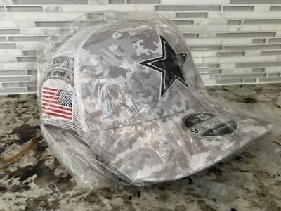 AUTÉNTICO Dallas Cowboys 2024 Salute To Service NUEVA ERA 9SEVENTY Sombrero Camuflado Ártico Foto 1 de 4
