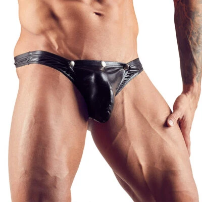 Herren Swell-String M-XL Wetlook Swell-Funktion Tanga Mini Unterwäsche "Strip" - Bild 1 von 4