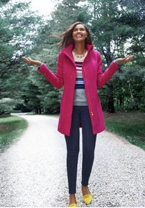 talbots pink wool coat