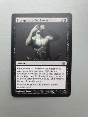 Plunge into Darkness , MTG Fifth Dawn (2004). Rare Black Instant NM - Image 1 of 2
