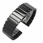 16-24mm Solid Ceramics Bracelet Watch Strap Band Butterfly Clasp Quick Release