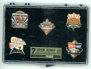 John Elway Hall Of Fame 5 Pin Set Denver Broncos NFL HOF 2004 # 0506/2,004 - Picture 1 of 1