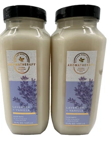 Bath & Body Works LOT of 2 Aromatherapy Lavender Vanilla Luxe Bubble Bath 15 oz - Picture 1 of 2