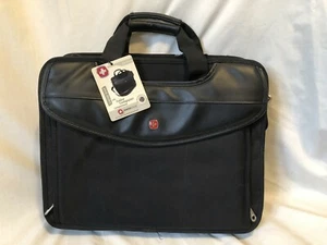 WENGER SWISS GEAR Black Nylon Laptop Computer Brief Case Shoulder Bag NEW NWT - Picture 1 of 1