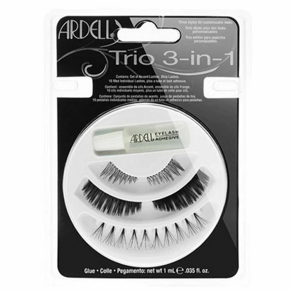 Ardell Professional Trio 3-in-1 Falschstreifen Wimpern & Wimpernkleber