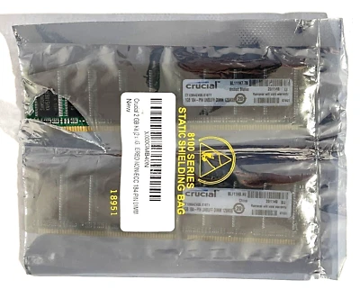2x Crucial Memory Module 1GB 184-Pin UNBUFF DIMM 128MX6 CT12864Z40B. K16TY - Image 1 of 2