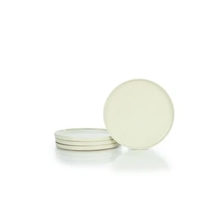 Everything Kitchens Modern Flat 8" Lunch Plates (Set of 4) | Beige - Picture 1 of 5