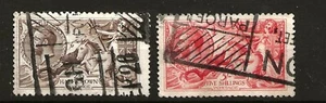 1918 (Z-933) SEA HORSES X 2 2/6d y 5/- AMBOS USADOS POR CORREO VER ESCANEO - Imagen 1 de 1