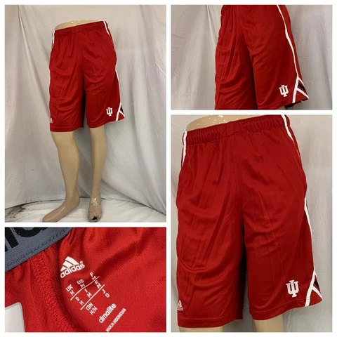 Indiana Hoosiers Adidas Basketball Short M Red Sewn On Mint YGI P1-174 Cover