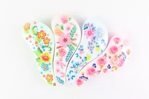 Spazzola per capelli districante sciogli nodi professionale fantasia fiori FR - Foto 1 di 20