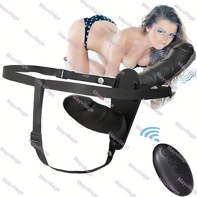 Realistic Strap On Dildo Anal Vibrator Harness Panties Wearable Lesbian Sex Toys - Image 1 of 4