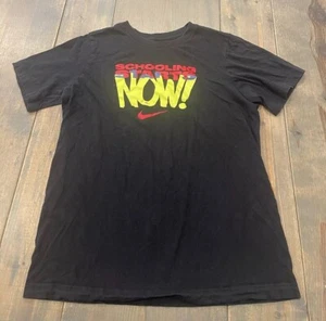 NIKE TEE Boy’s Youth Short Sleeve Black Graphic Soft T-Shirt Size: XL (14) - Picture 1 of 6
