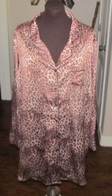 Secret Treasures Mujer 2X Camisón Bata Mujer Pijama PJS NUEVO Leopardo Dorado Foto 1 de 4