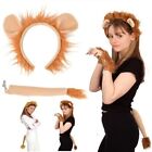 Costume Carnival Headband Cosplsy Costume Lion Headband Set with Ears and Tail