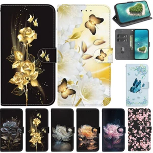 For iPhone 13 14 15 16 Pro Max Magnetic Patterned Flip Leather Wallet Case Cover - Picture 1 of 55